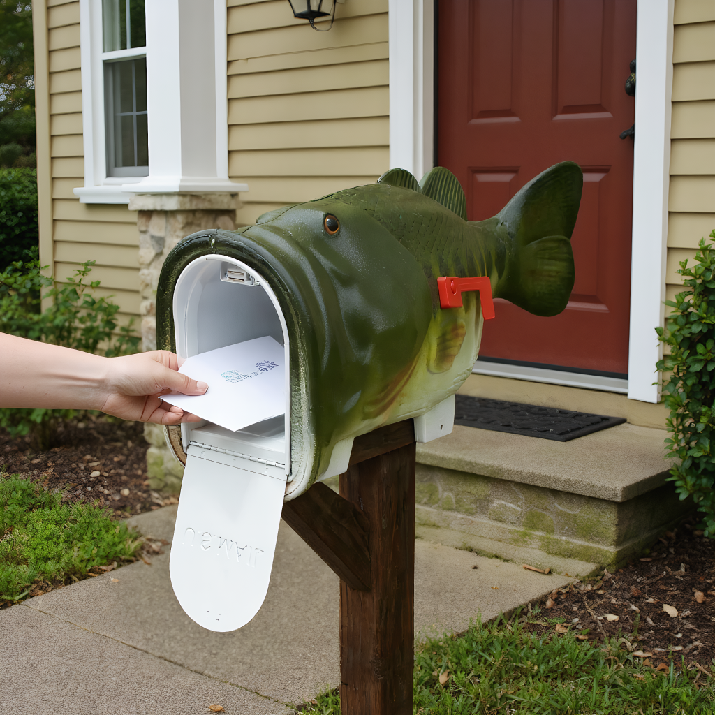 Fish mailbox-Perch shaped