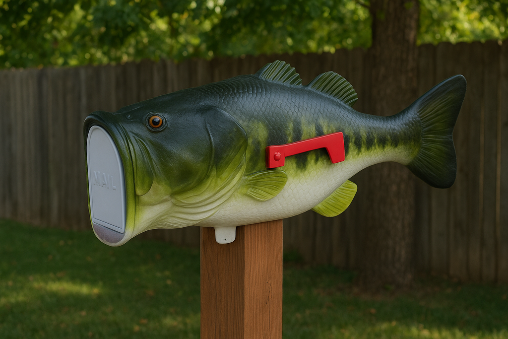 Fish mailbox-Perch shaped
