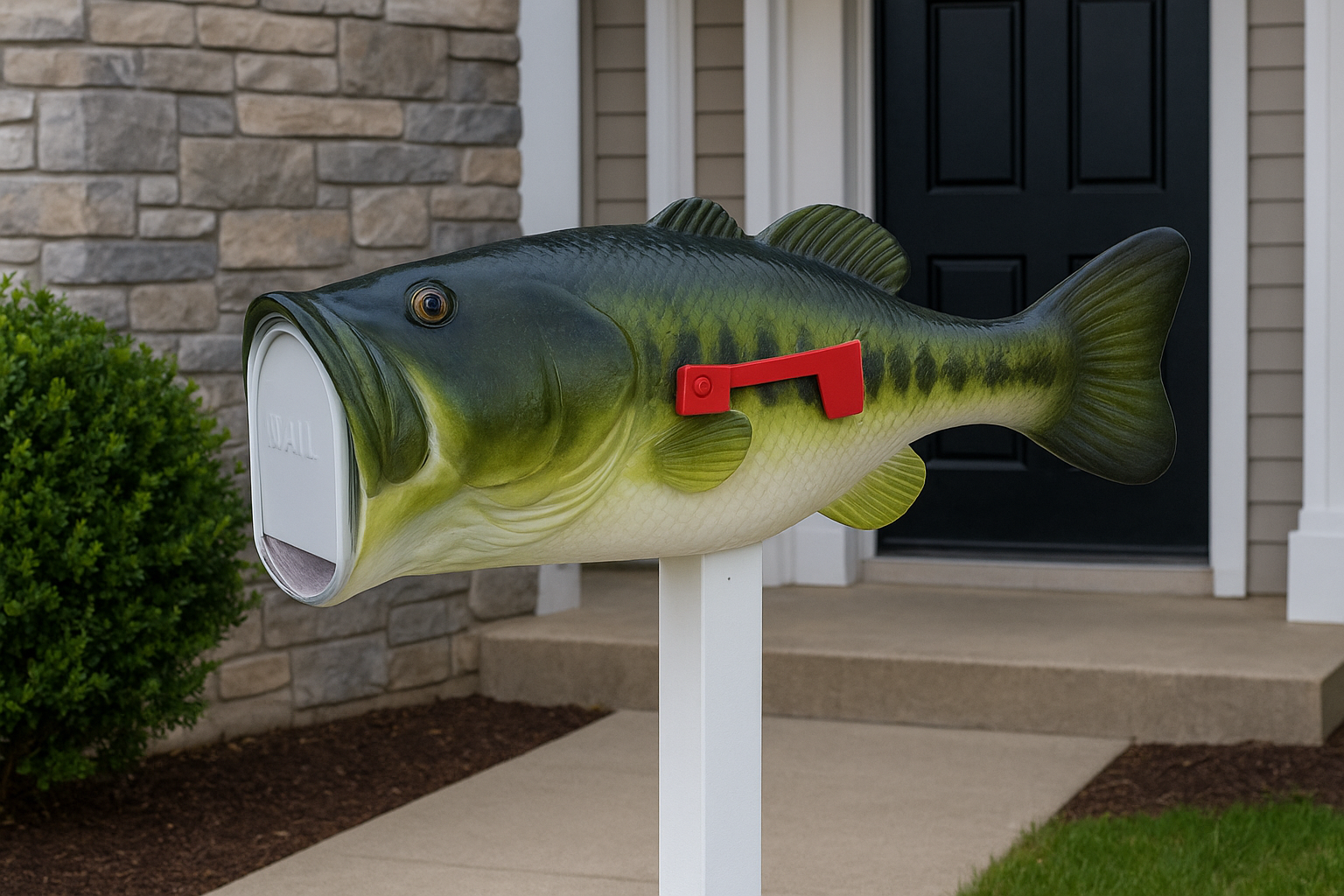 Fish mailbox-Perch shaped
