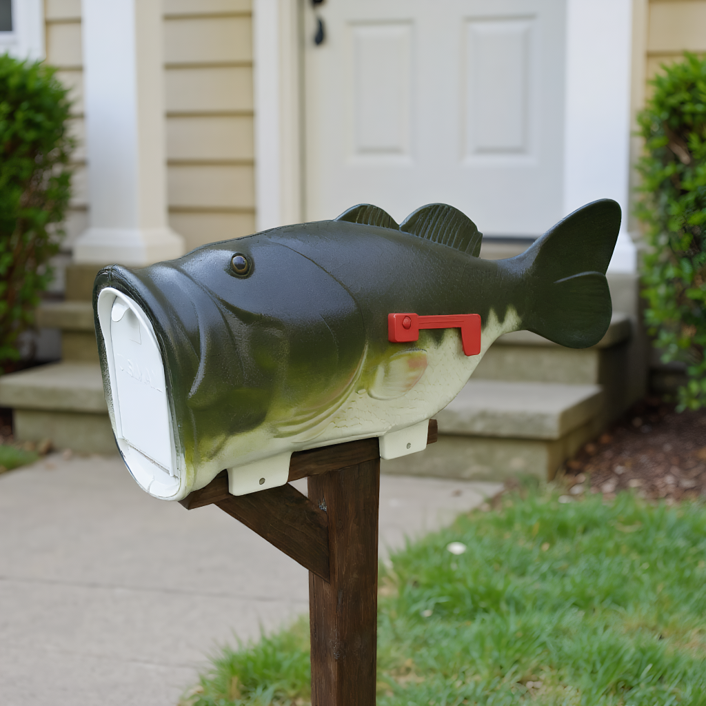 Fish mailbox-Perch shaped