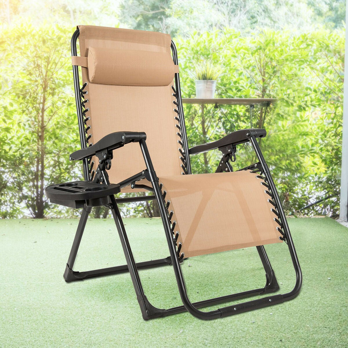 Zero Gravity Chair, 500-lb Capacity Oversized Recliner with Cup Holder