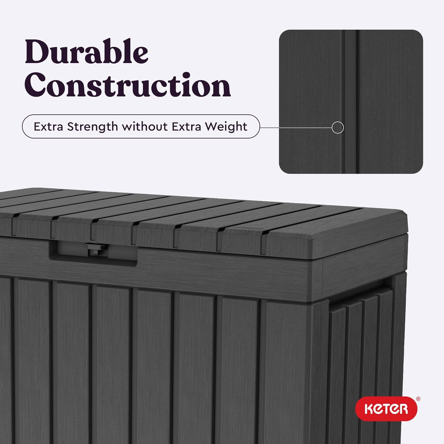 Keter Kentwood 190L Storage Box- Graphite