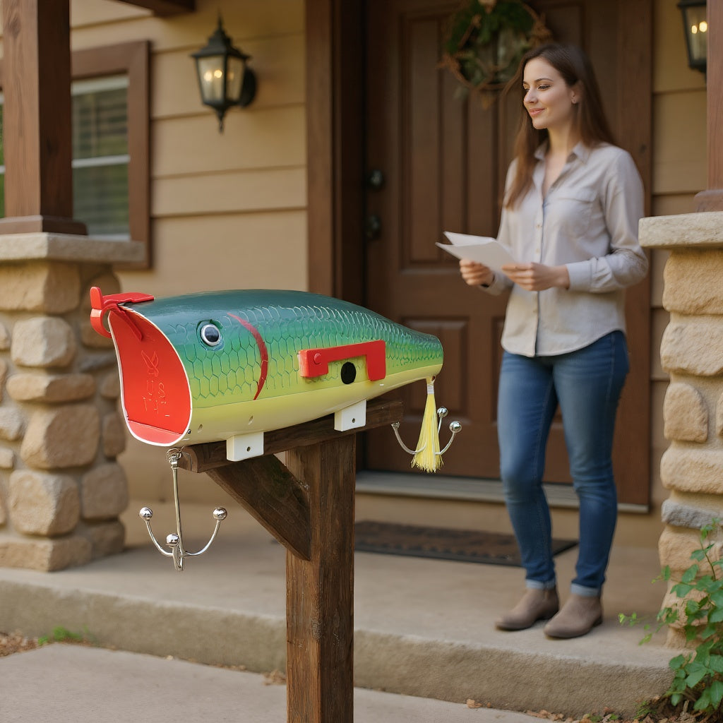 Fish Mailbox-Green Shad Lure Mailbox