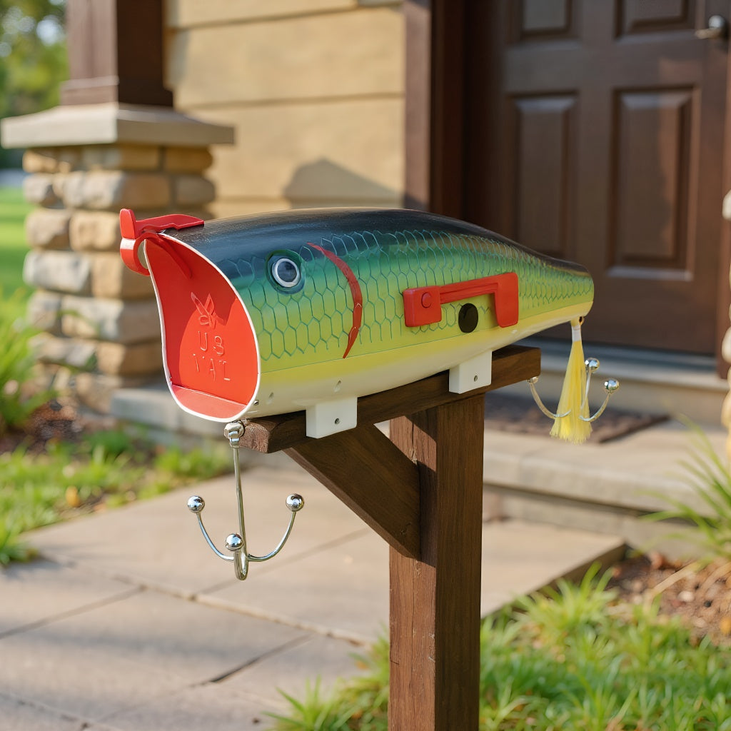 Fish Mailbox-Green Shad Lure Mailbox