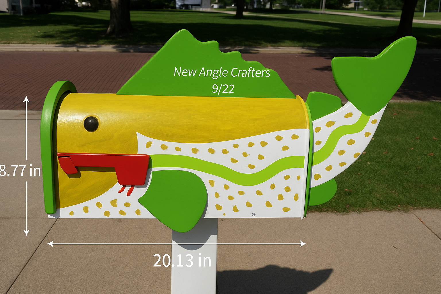 Handmade Bass Fish Mailbox: Rural Novelty Mailbox