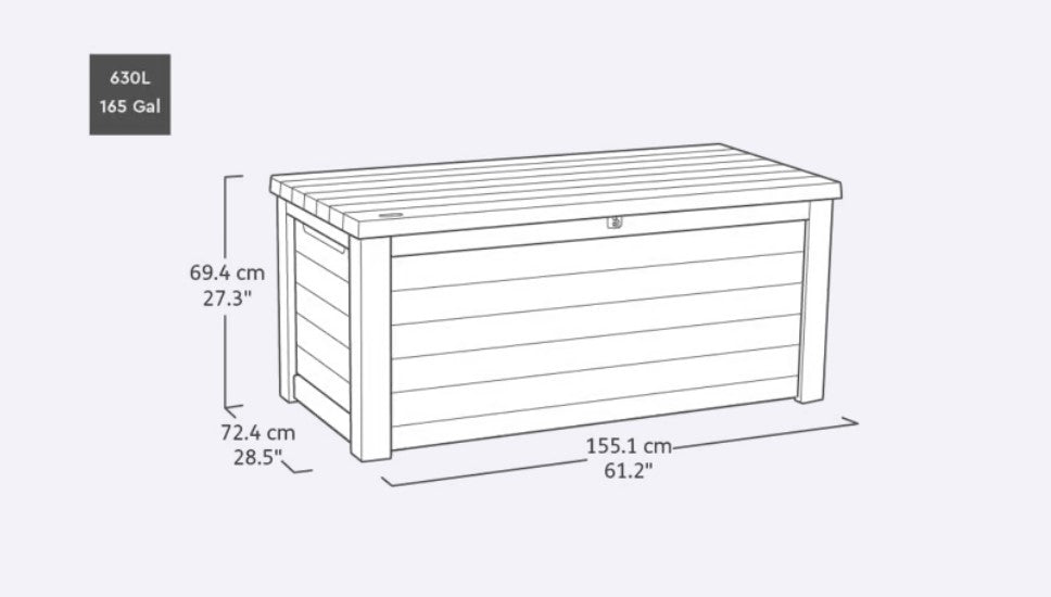 Keter Northwood 630L Outdoor Storage Box - White